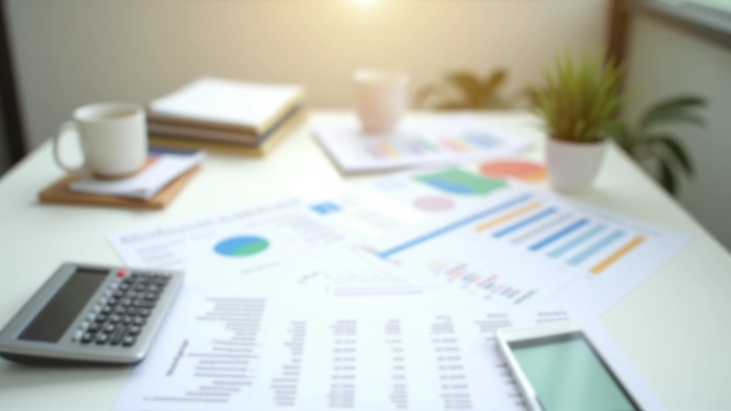 Moderner Arbeitsplatz mit Budgetplanung und Finanzunterlagen